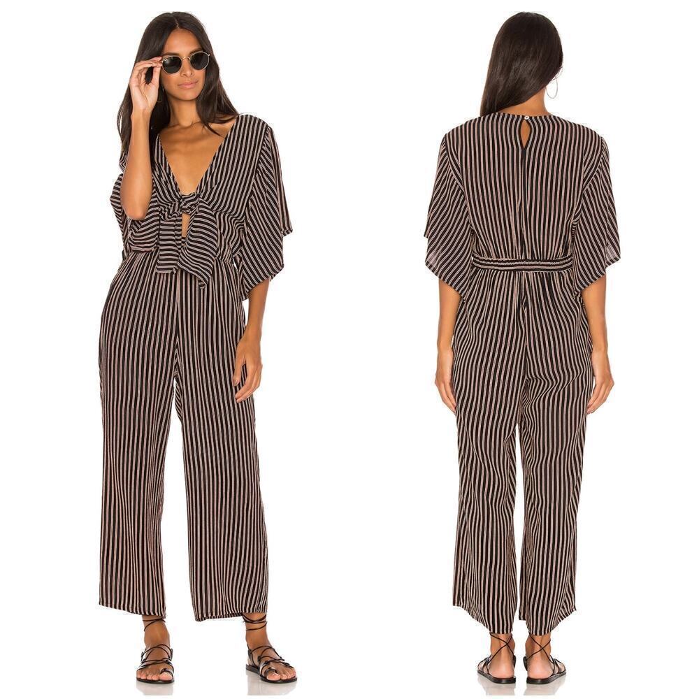 Faithfull the Brand Tilas Jumpsuit San Marino Stripe Print Women’s Size 2
